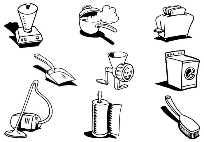 Hand Drawn Household Vector Pack