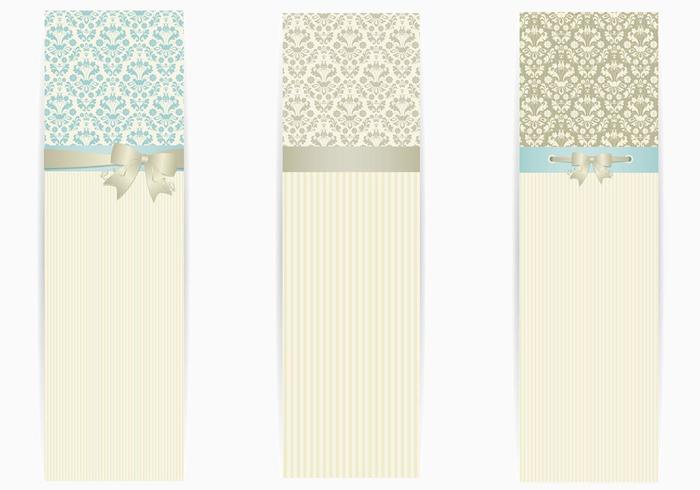 Banner Vector Pack with Silver Bows