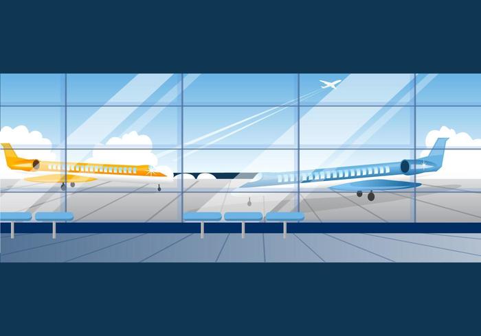 Paquete de iconos vectoriales aeropuerto vector