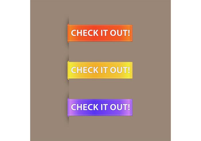 Simple Promotional Button Vector Ribbon Simple Promotional Button Vector Ribbon