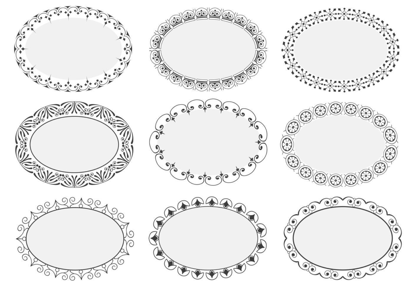 Decorative Oval Frames Vectors 57936 Vector Art at Vecteezy