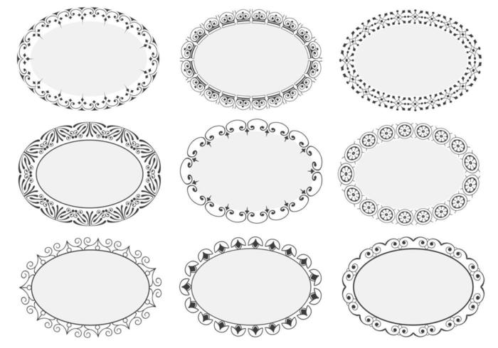 Decorative Oval Frames Vectors