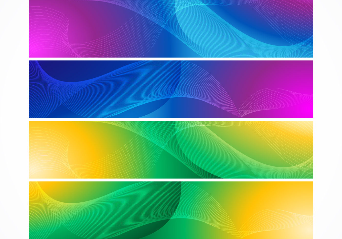 Bright Abstract Wave Banner Vectors Download Free 