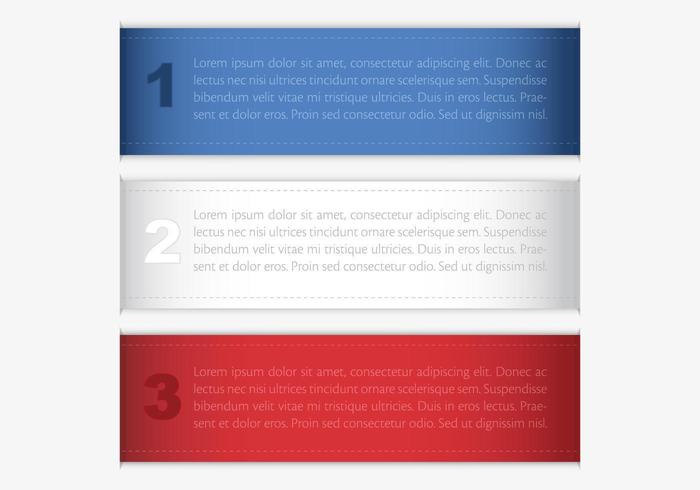 3D Stitched Banner Vector Pack