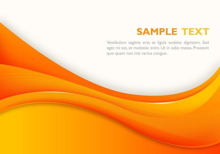 Orange Wave Background Vector