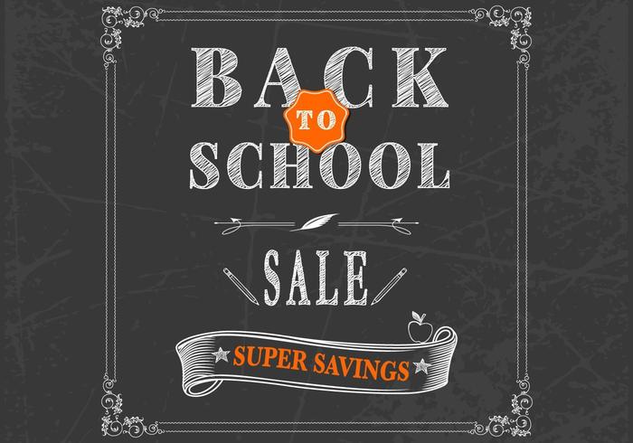 Back to School Chalkboard Vector