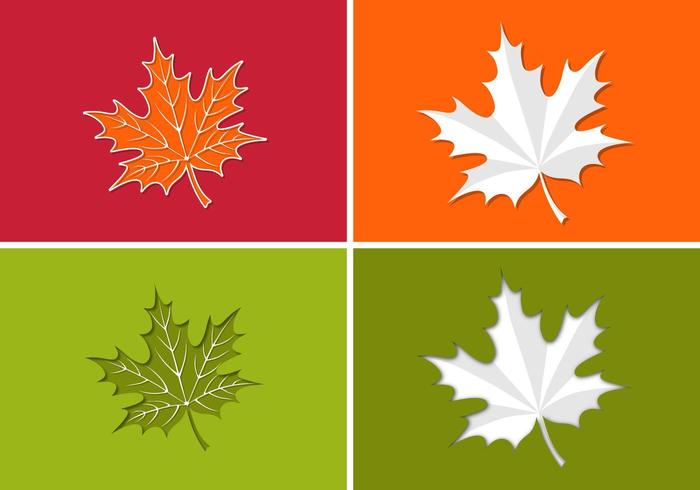 Paper Maple Leaf Vector Pack