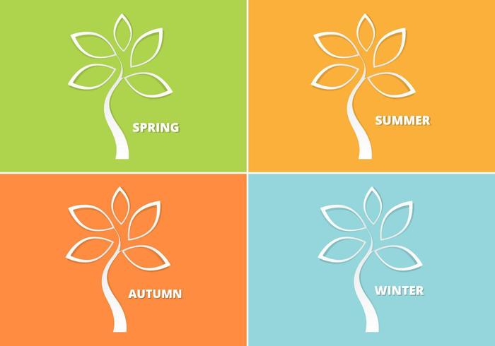 Cutout Seasonal Tree Vector Pack