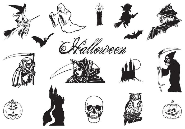 Hand Drawn Halloween Vector Pack