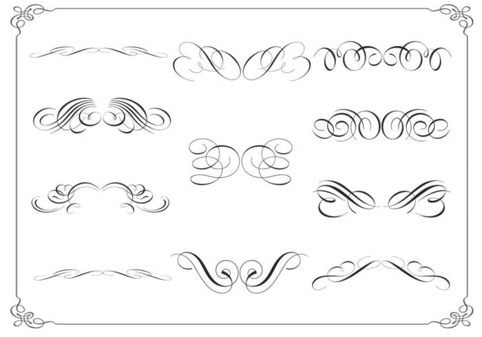 Calligraphic Ornament Vector Pack