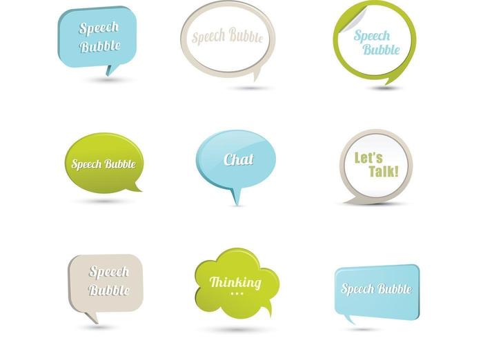 3D Speech Bubble Vector Pack