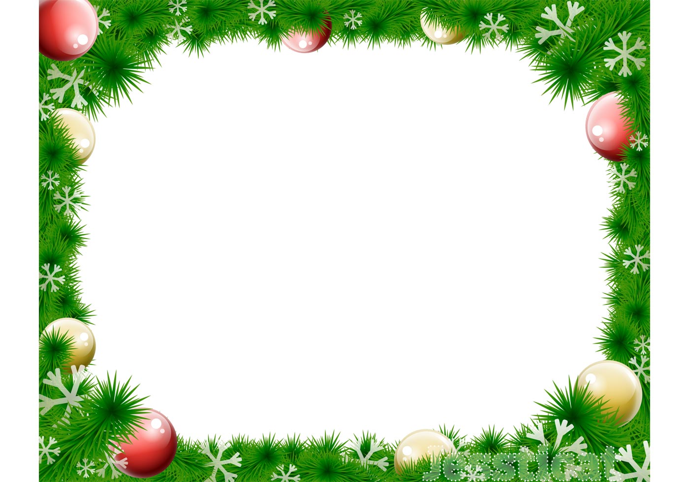 Christmas Wreath Vector Border | Free Vector Art at Vecteezy!