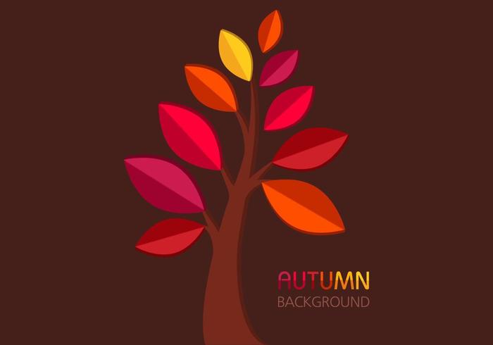 Autumn Tree Background Vector