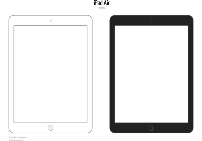 Minimalistic iPad Air Vector Mockup | Free Vector Art at ...