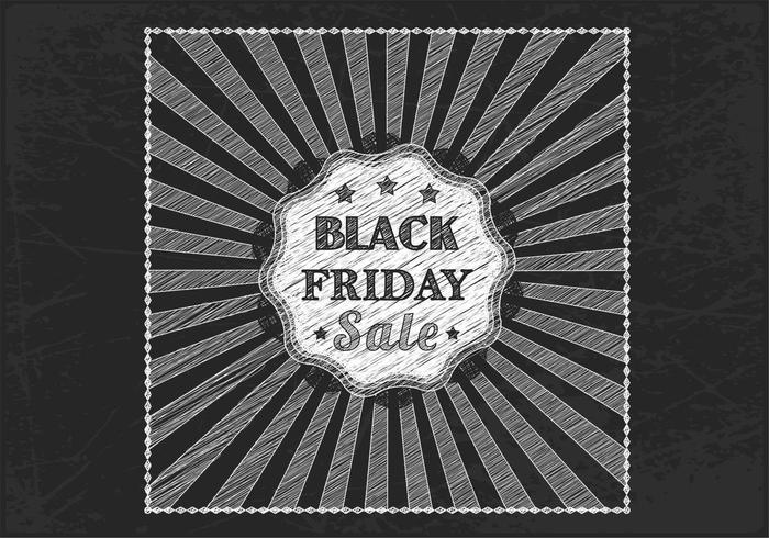 Chalk Drawn Black Friday Sale Vector