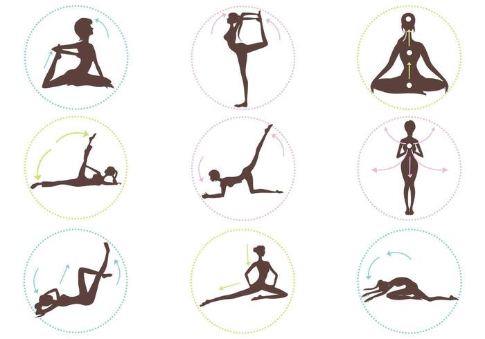 Posición de yoga Vector Pack