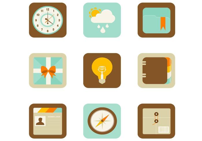 Flat Web and Mobile App Vector Icons