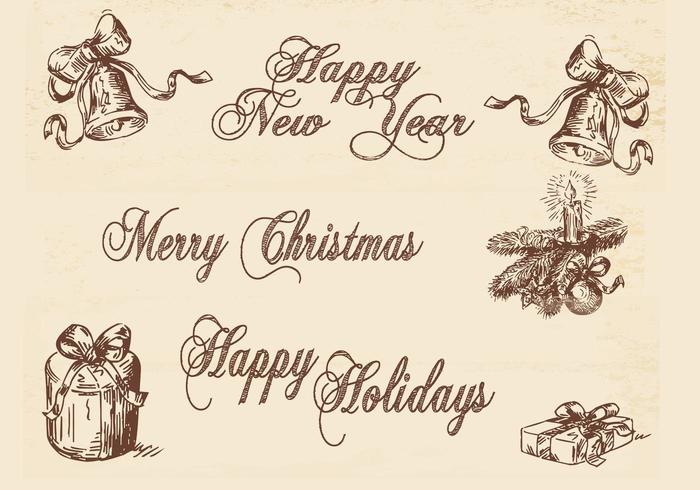 Grungy Holiday Banner Vector Pack