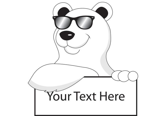 Too Cool Polar Bear Vector Too Cool Polar Bear Vector
