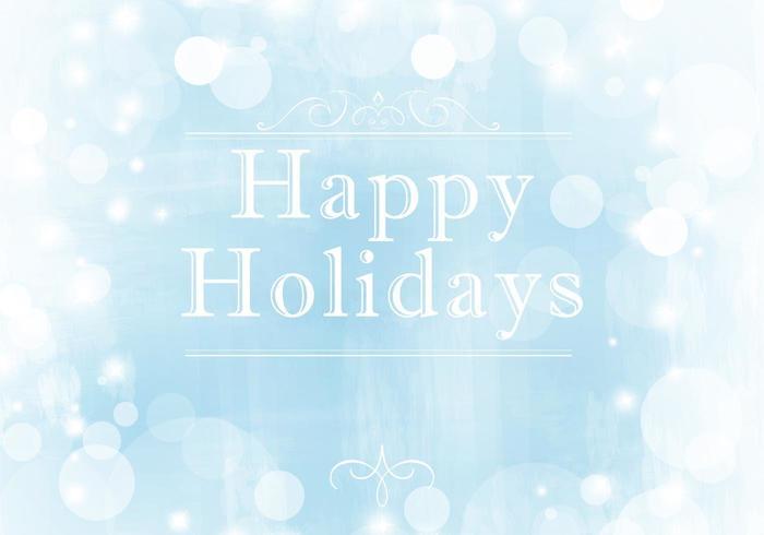 Wintery Happy Holidays Vector Background