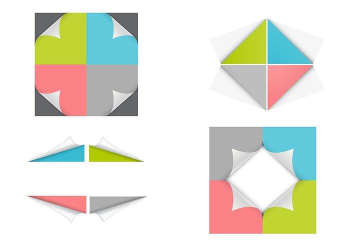 Curled Corner Vector Pack