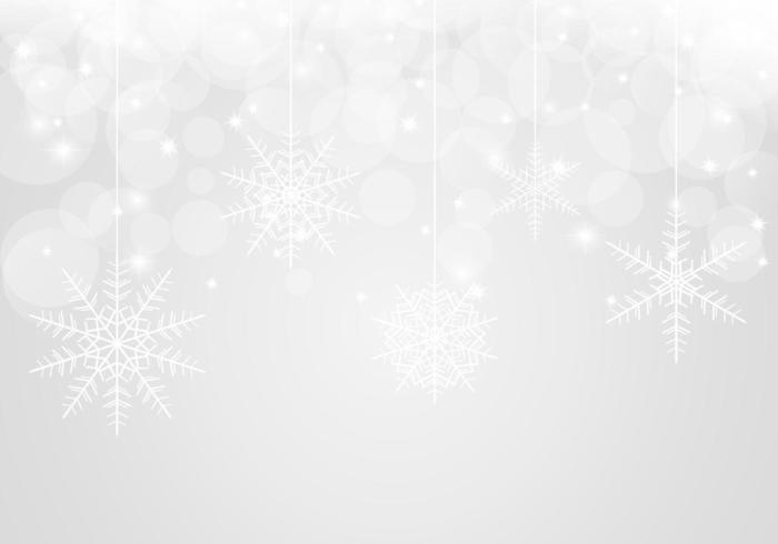Bokeh Snowflake Vector Background
