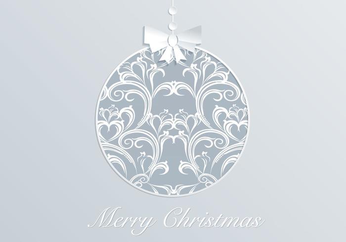 Damask Christmas Ornament Vector