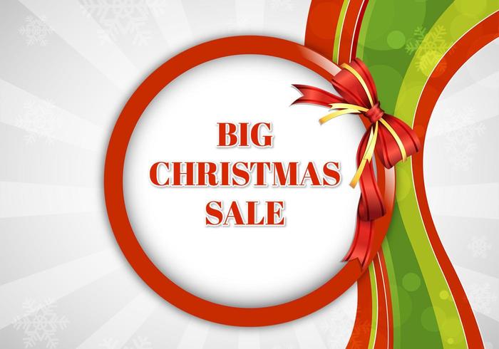Big Christmas Sale Vector Background