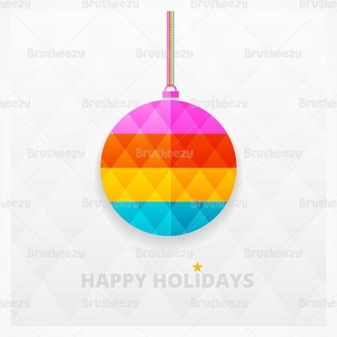 Modern Bright Christmas Ornament Vector Background