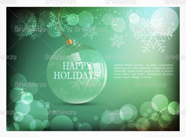 Emerald Holiday Bokeh Vector Wallpaper