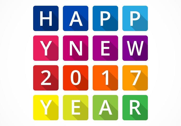 Color Blocked New Year Vector Background