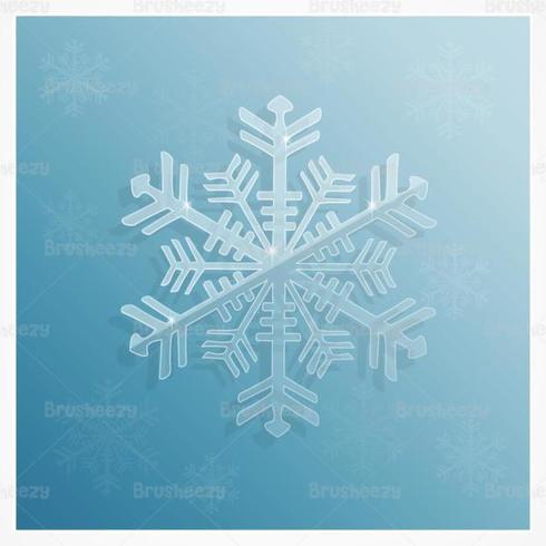 Icy Snowflake Vector Background