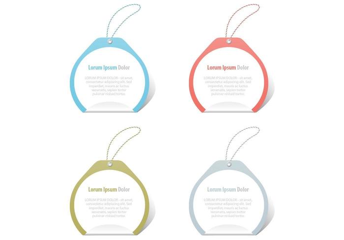 Curled Tag Vector Pack