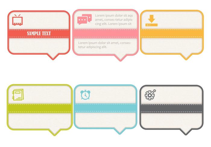 Ribbon Speech Bubble Vector Pack