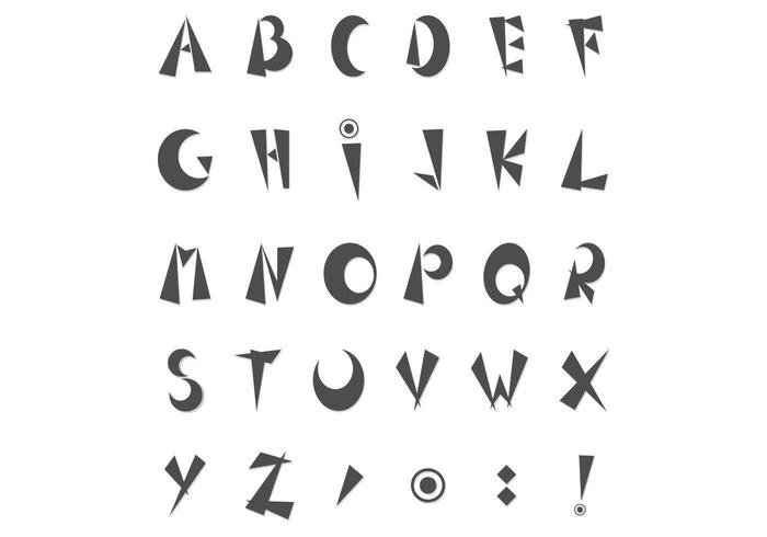 Funky Alphabet Vector Pack