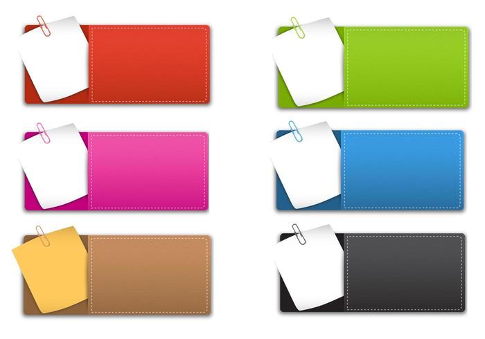 Sticky Note Banner Vector Pack