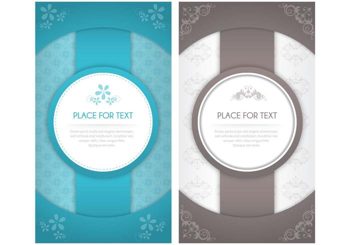 Modern Floral Invitation Vector Pack