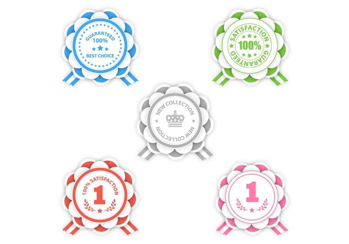 Modern Rosette Award Vector Pack
