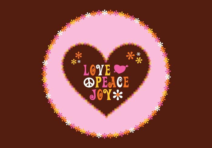 Groovy Love Background Vector