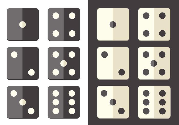 Flat Dice Icon Vector Pack