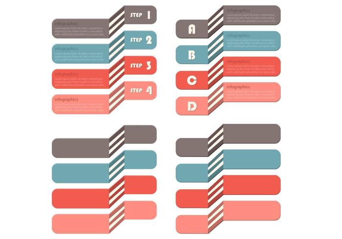 Stepped Infographic Vector Pack