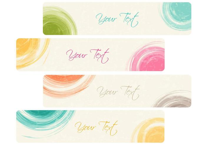 Dry Brushed Banner Vector Pack