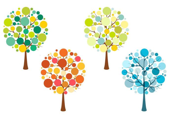 Seasonal Tree Vector Pack