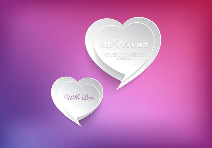 Speech Bubble Heart Vector Background