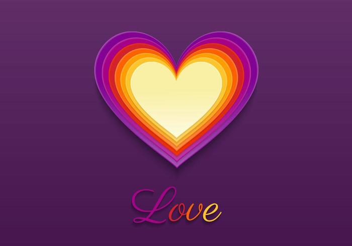 Download Bright Layered Heart Vector Background - Download Free ...