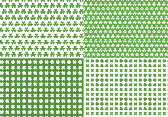 Seamless Clover Vector Pattern Pack