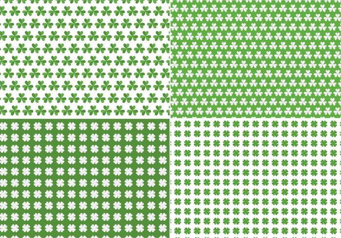 Seamless Clover Vector Pattern Pack