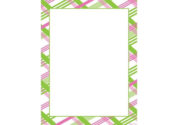 Pink & Green Plaid Frame Vector Pink & Green Plaid Frame Vector