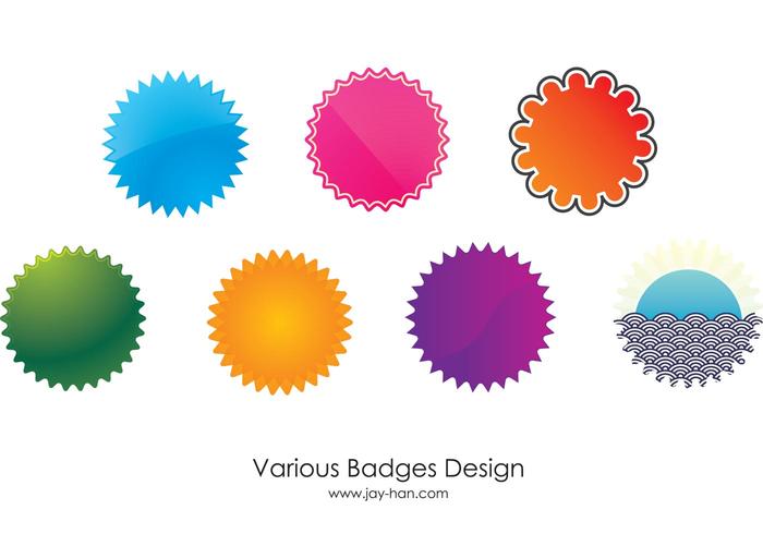 7 Web 2.0 badges vector 7 Web 2.0 badges vector