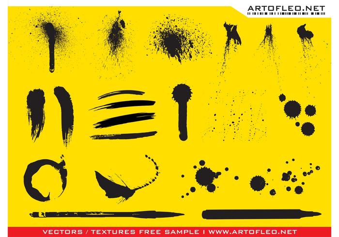 Vector Ink and Paint Splatters Vector Ink and Paint Splatters